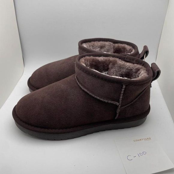 CUSHIONAIRE Women's Cozy pull on boot BROWN 8.5 - Picture 2 of 6